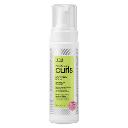 All About Curls Boosting Foam — bottle, front label, white background (high resolution)