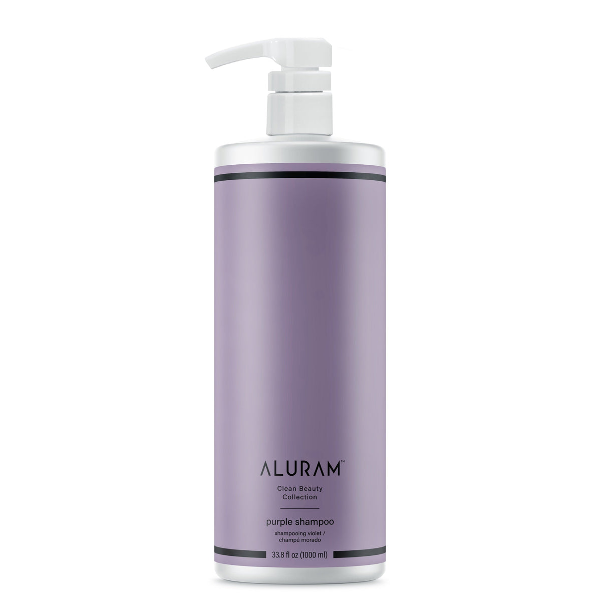 Aluram Purple Shampoo — 1 L (33.8 oz) salon size bottle, front label