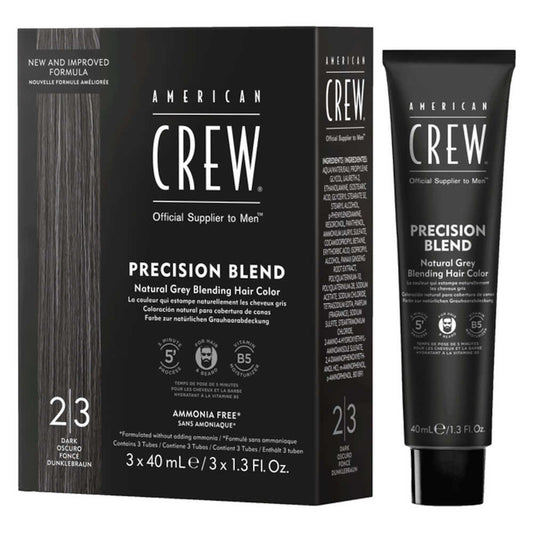 American Crew Precision Blend — 2-3 Dark box with one 40 ml tube, plain white background