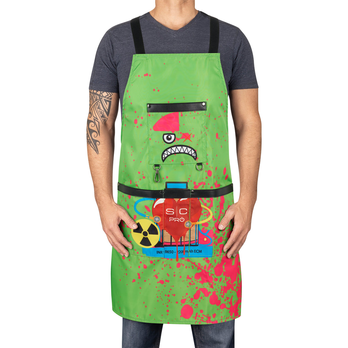 StyleCraft Studio Waterproof Barber & Salon Apron – Black Camo