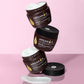 Luseta Beauty Argan Oil Hair Mask — three 16.9 fl oz / 500 ml jars stacked on a pink background, front label