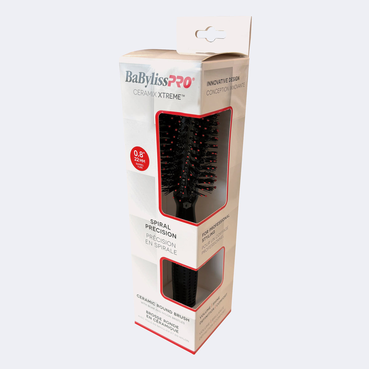 BaBylissPRO Ceramix Xtreme Spiral Ceramic Round Brush – Spiral Bristles in Three Barrels