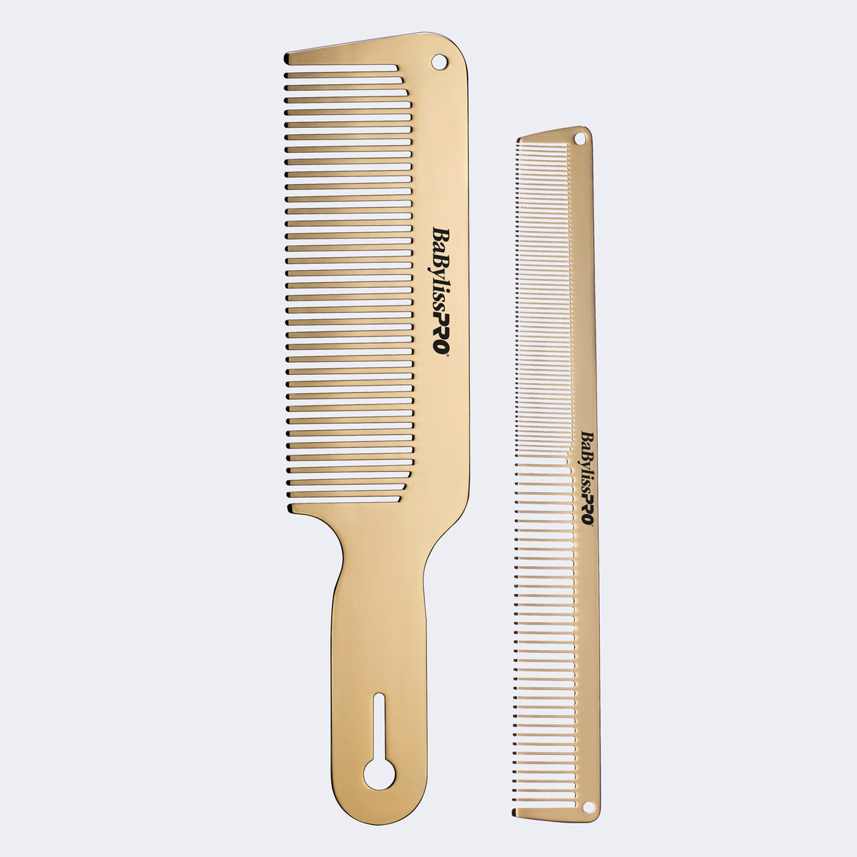 BaBylissPRO GoldFX Metal Comb 2-Pack – Ultra-Thin Over-Comb Set