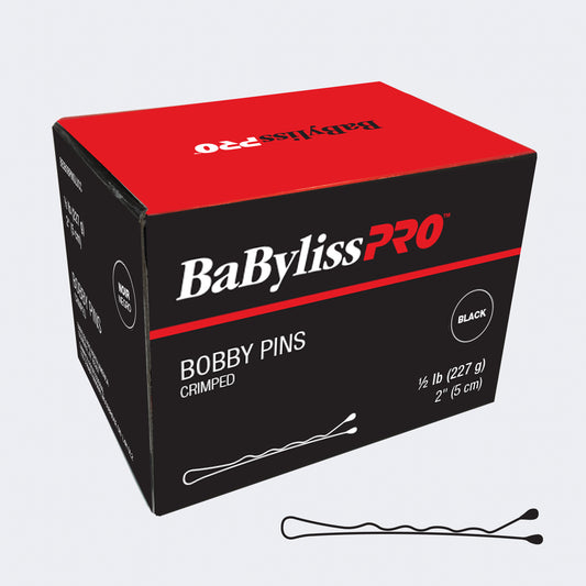 BaBylissPRO – 2" Crimped Bobby Pins – 1/2 lb Box – Black