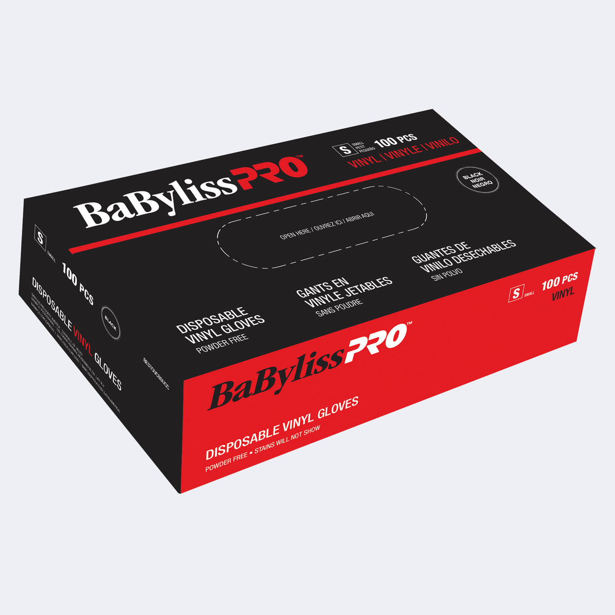 BaBylissPRO – Disposable Vinyl Gloves, Small – Box of 100