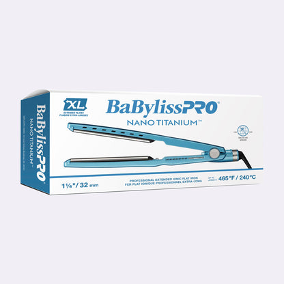 BaBylissPRO – Nano Titanium Professional Extended 1-1/4" Ionic Flat Iron