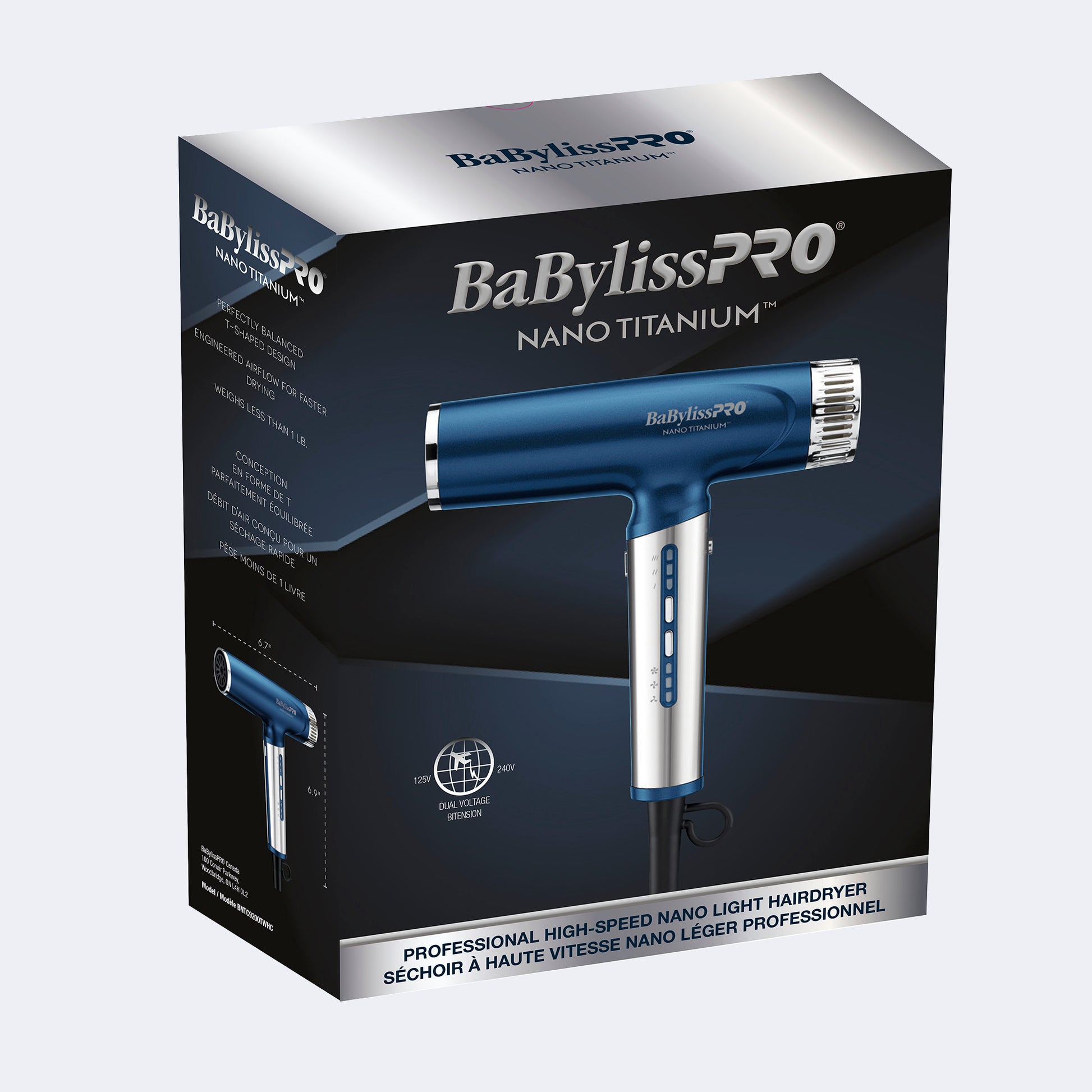 BaBylissPRO Nano Titanium Nano Light Compact Hairdryer – Under One Pound