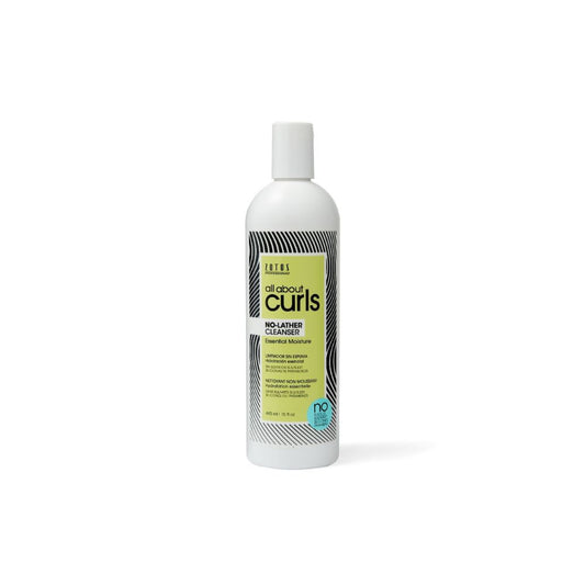 All About Curls No-Lather Cleanser — 443 ml bottle, front label, current Zotos livery, white background