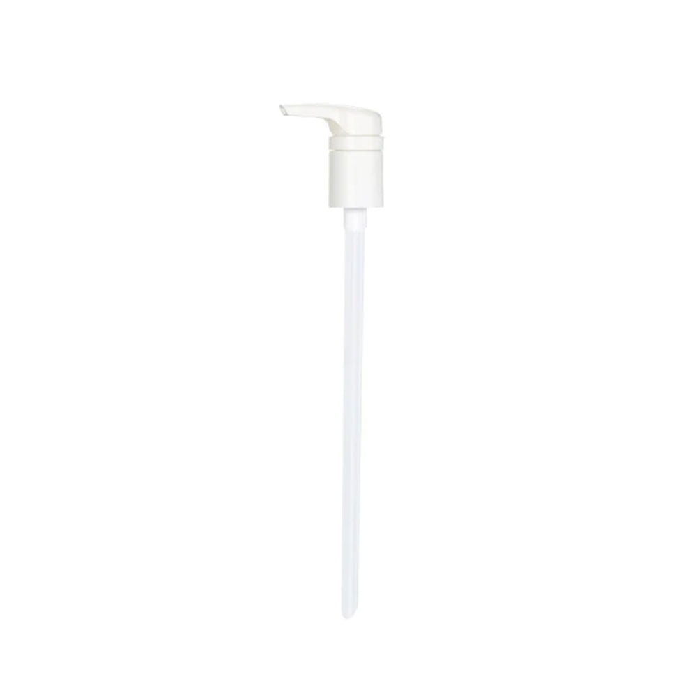 Bain de Terre White Liter Pump — current-livery front packshot, plain white background