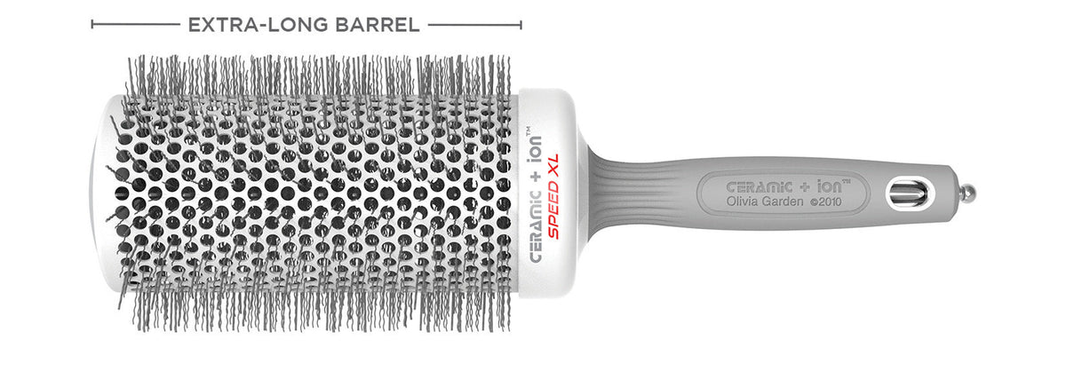 Olivia Garden Ceramic + Ion Speed XL Thermal Brush — 65 mm (3 1/2"), plain white background