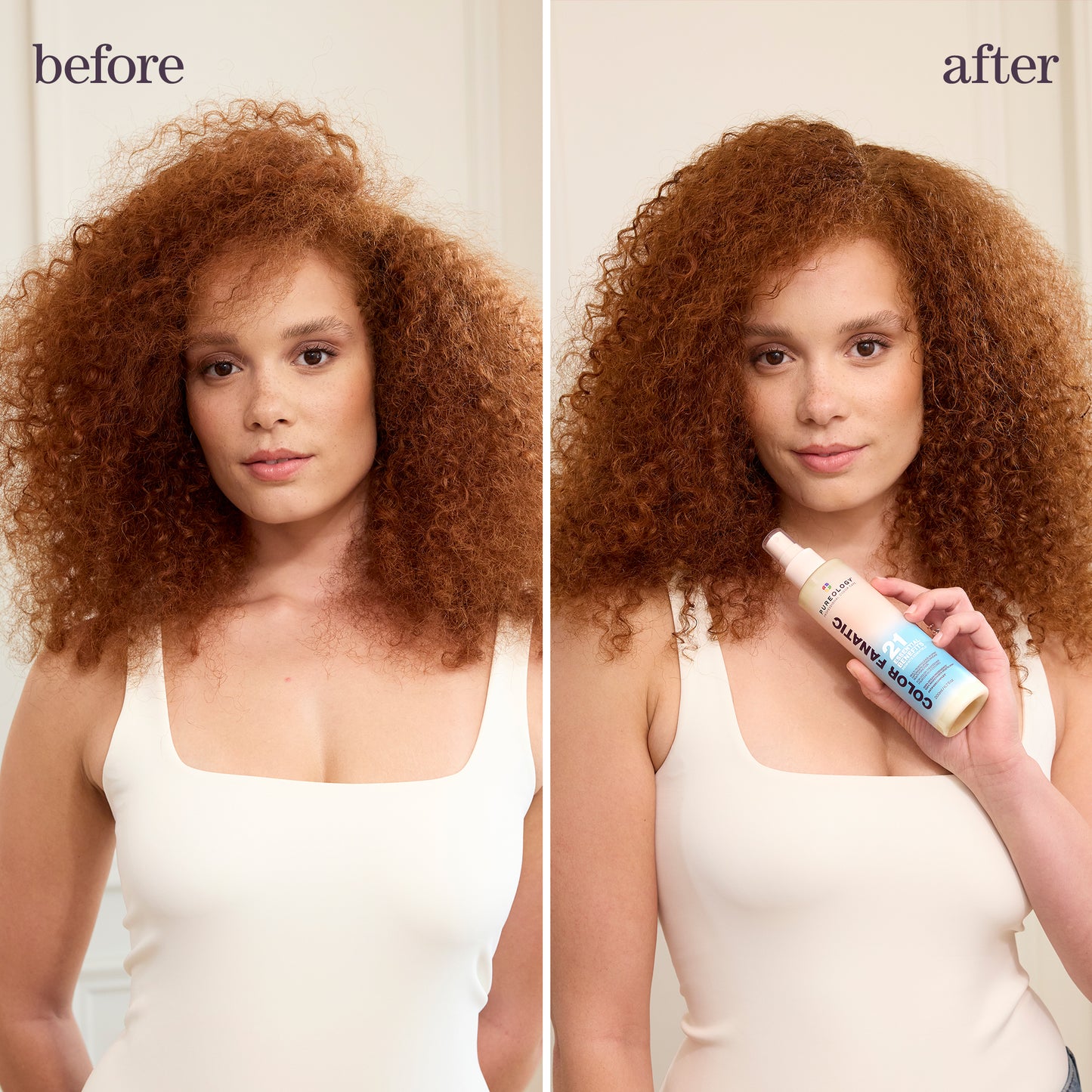 Pureology Color Fanatic 21-in-1 Leave-In Spray – before and after results