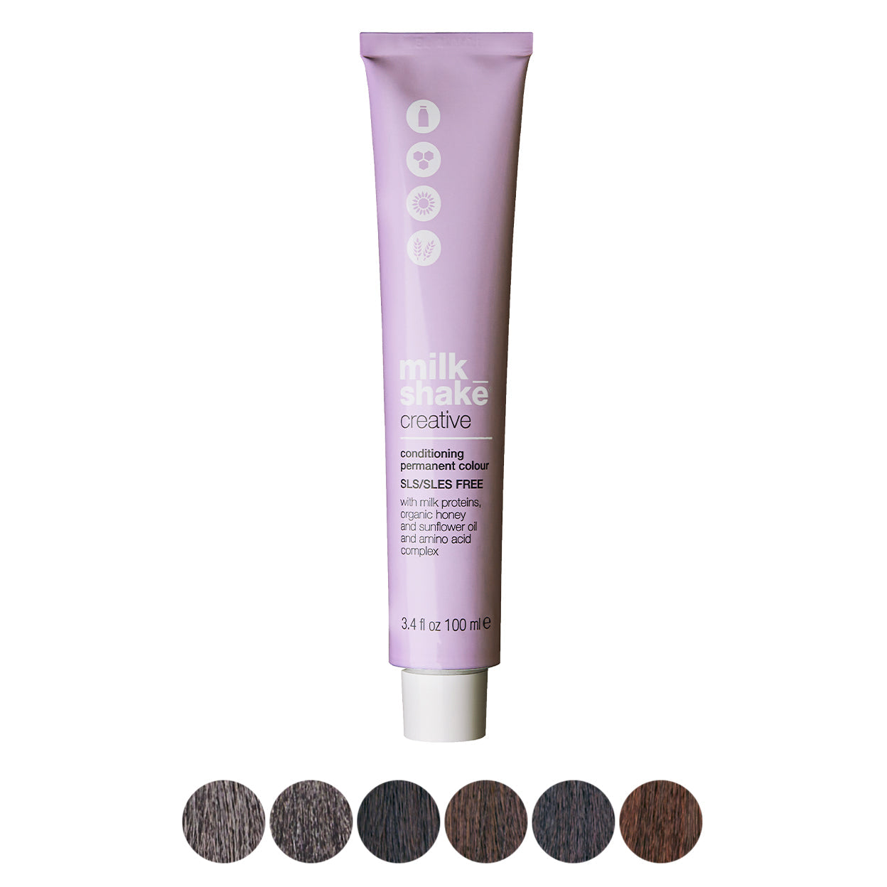 milk_shake Creative Permanent Colour – Chocolate shades swatch chart (brand image)