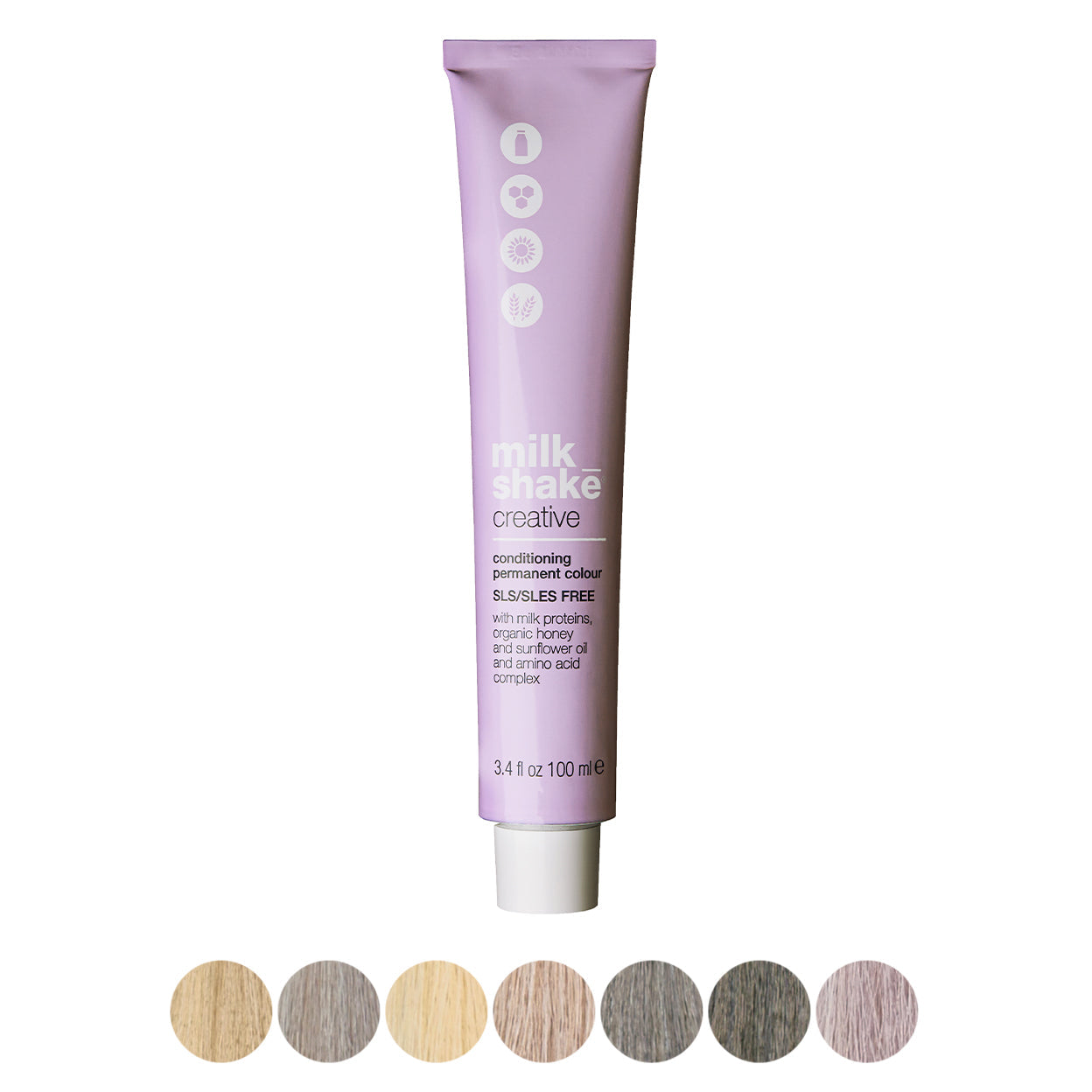 milk_shake Creative Permanent Colour – High Lifters shades swatch chart (brand image)