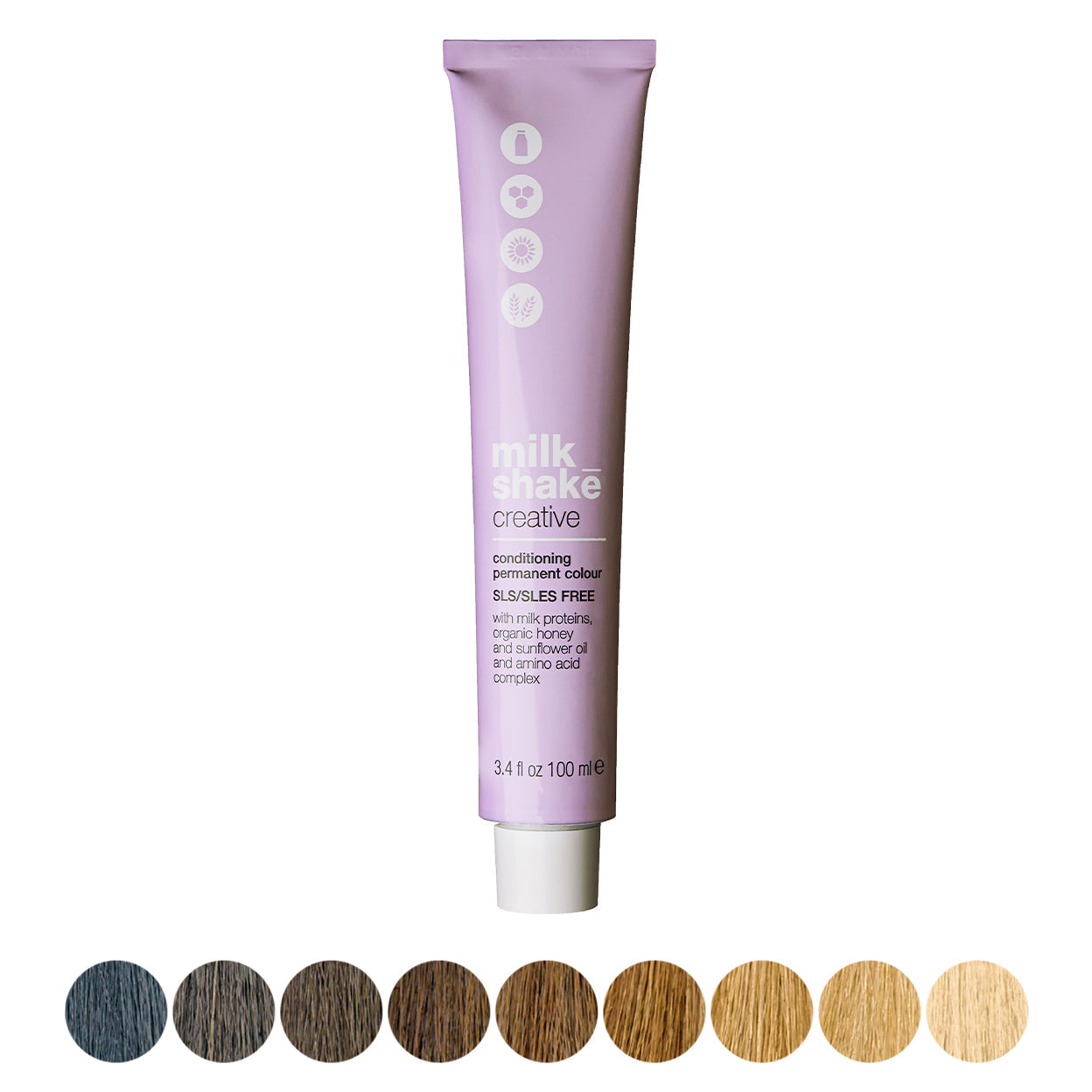 milk_shake Creative Permanent Colour – More Natural shades swatch chart (brand image)