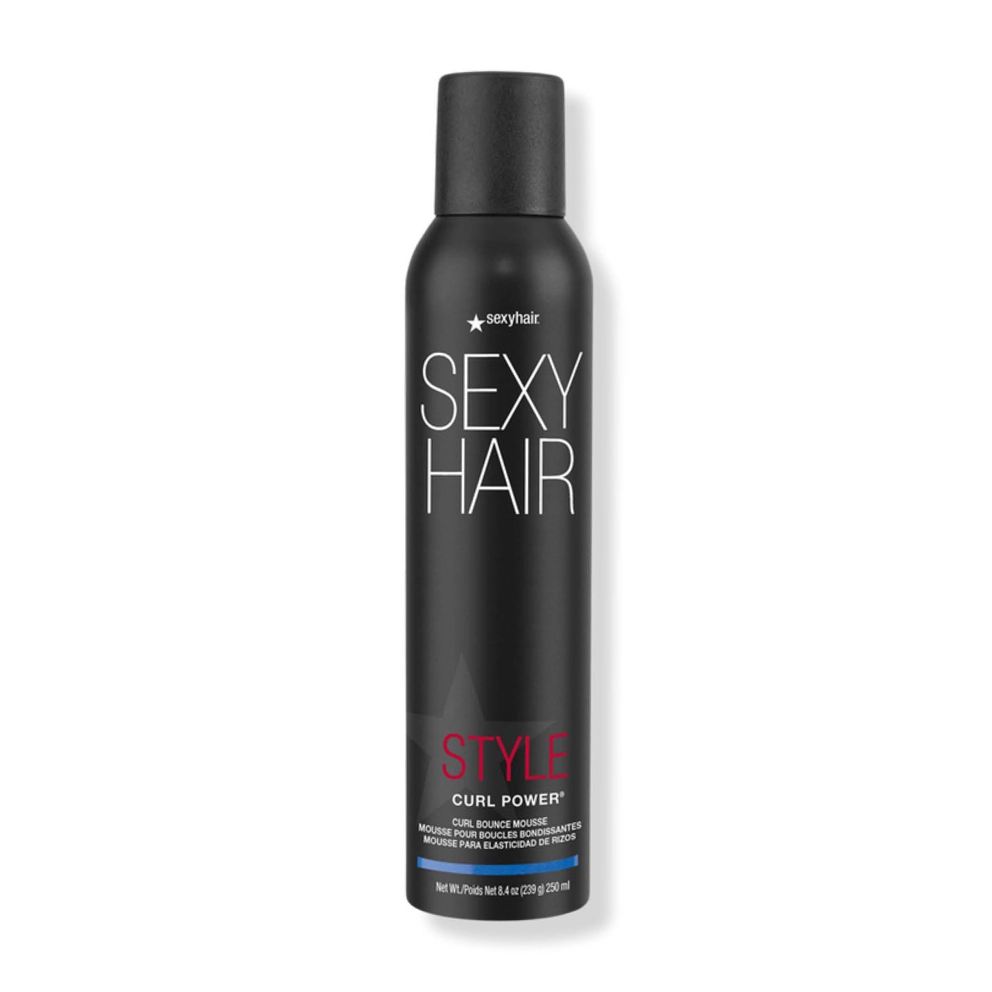 SexyHair Curl Power Curl Bounce Mousse 250ml - Tames Unruly Curls & Controls Frizz