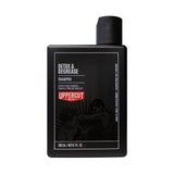 Uppercut Deluxe Detox and Degrease Shampoo 240 ml — black 240 ml shampoo bottle, front label, plain white background