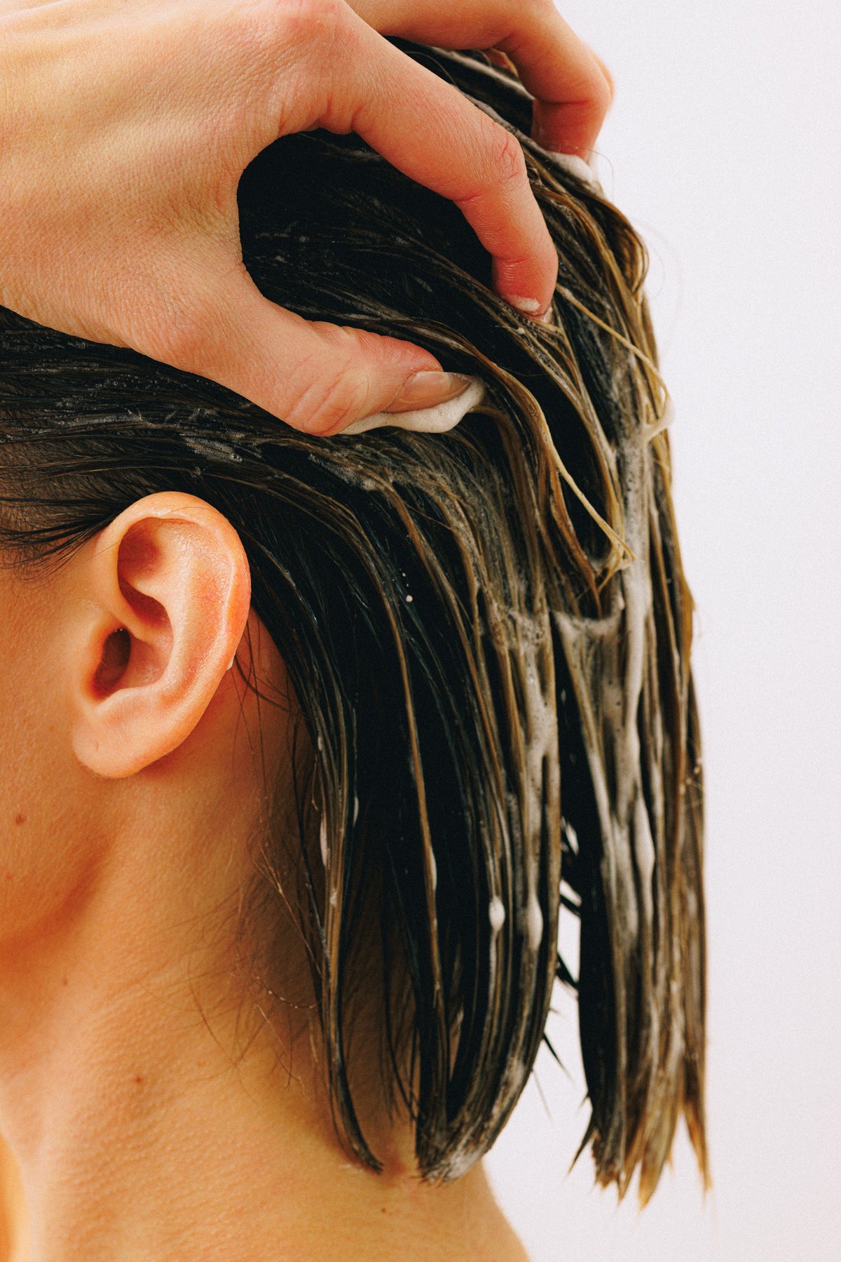 Decibel Thickening Conditioner on wet hair