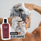 American Crew Detox Shampoo — man lathering Detox Shampoo through his hair, with the 250 ml bottle shown inset