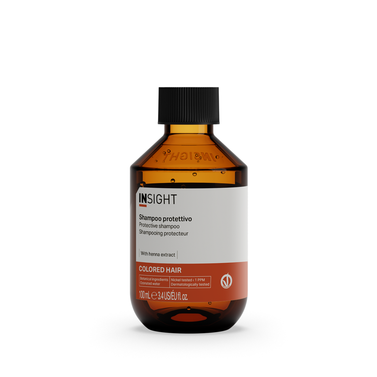 Insight Colored Hair Protective Shampoo 100 ml — 100 ml amber bottle, current white-label livery, front view