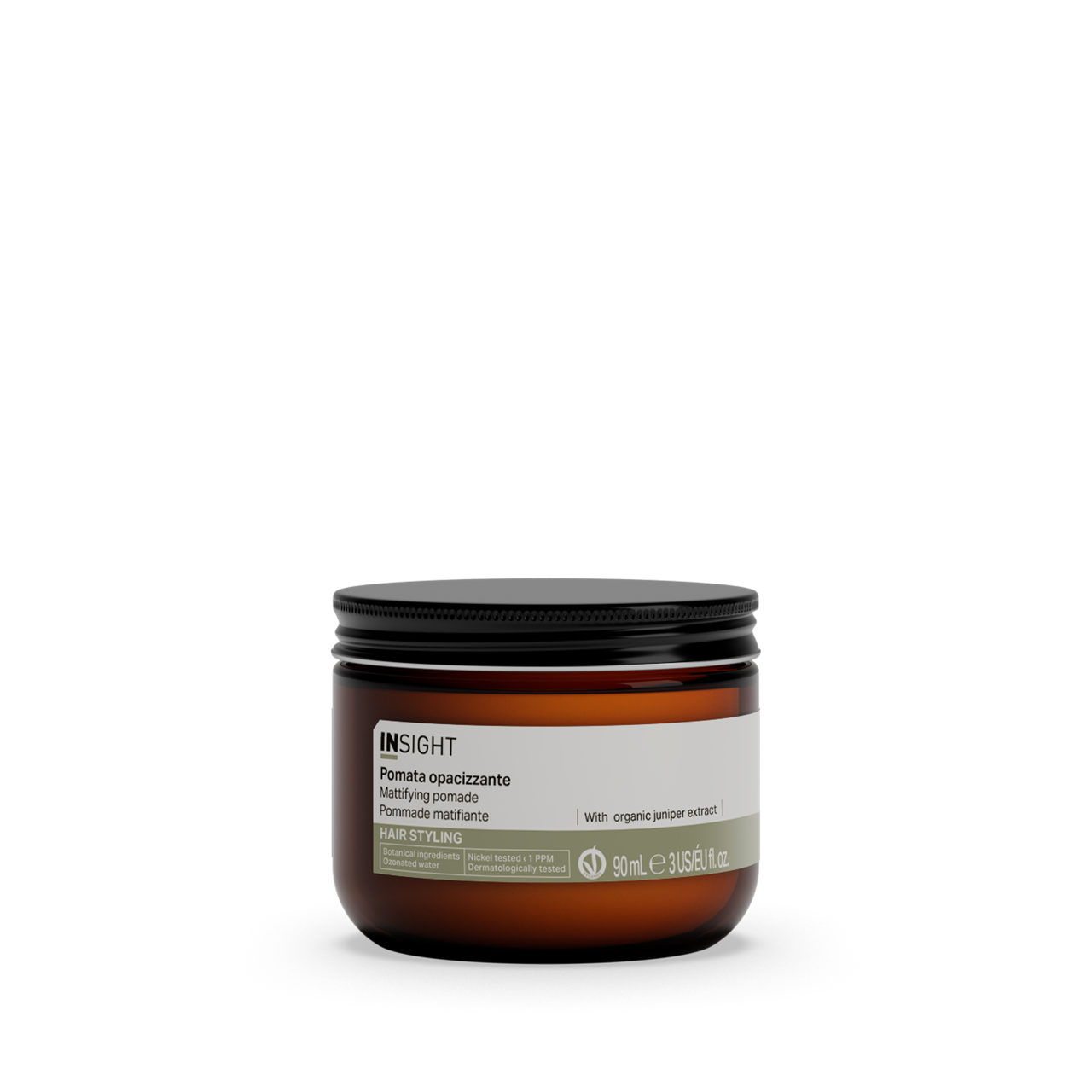 Insight Styling Mattifying Pomade 90 ml — 90 ml amber jar, current white-label livery, front view