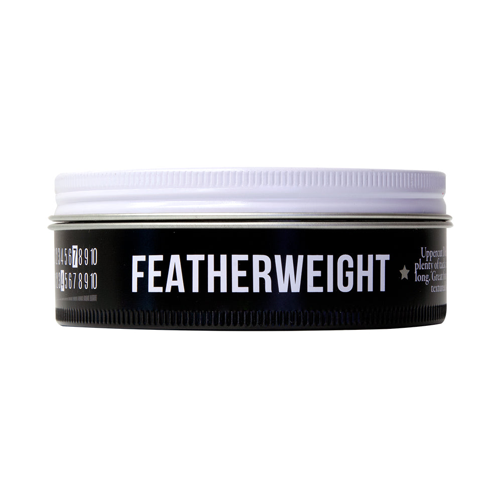 Uppercut Deluxe Featherweight Paste — 70 g tin side profile, plain white background
