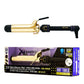 Hot Tools 1 1/2" Curling Iron/Wand Extra Long Barrel — 24K gold extra-long barrel curling iron with clamp, plain white background