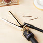 Hot Tools 3/4" Curling Iron 24K Gold — 24K gold marcel curling iron with locking marcel handle, plain white background