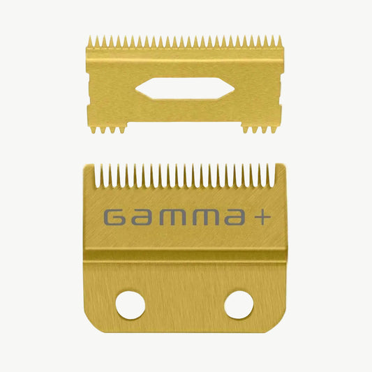 Gamma+ Gold Titanium Fade Clipper Blade and Slim Deep Tooth Cutter – Professional