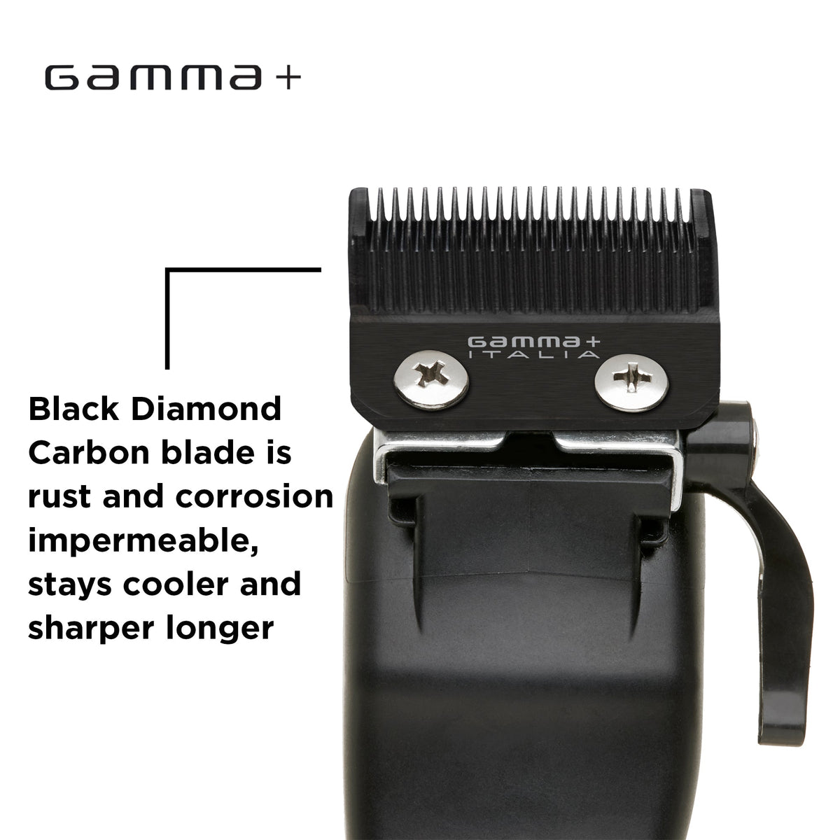 Gamma+ X-Ergo Professional Hair Clipper – GPFBDTCB infographic