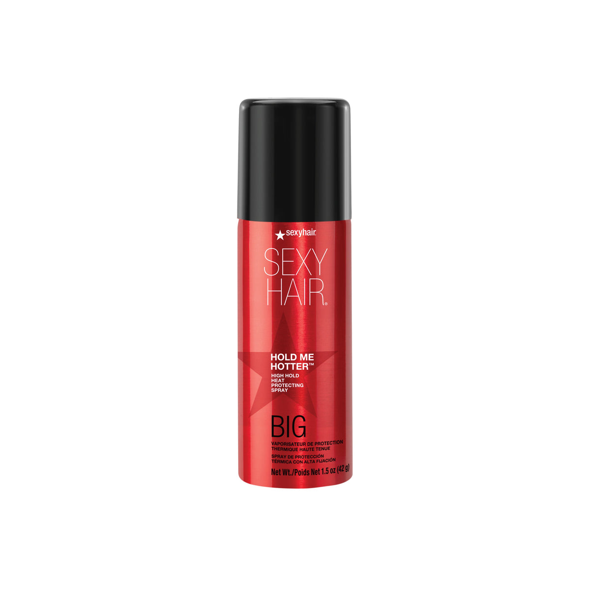 SexyHair Big Hold Me Hotter — 42 g (1.5 oz) clutch-size red can, front label, plain white background