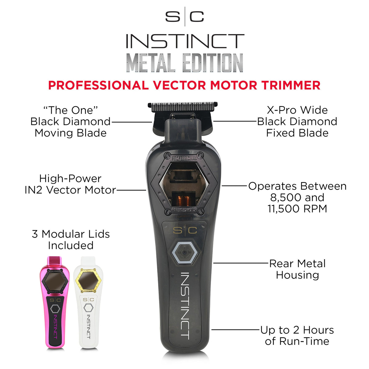 StyleCraft Instinct Metal Professional Hair Trimmer – Professional