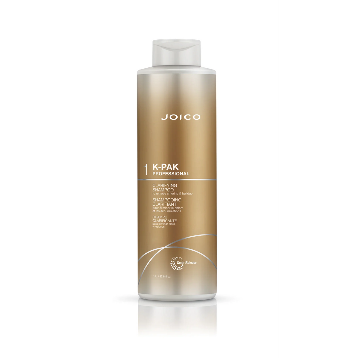 Joico K-PAK Clarifying Shampoo — 1 L bottle, front label, plain white background