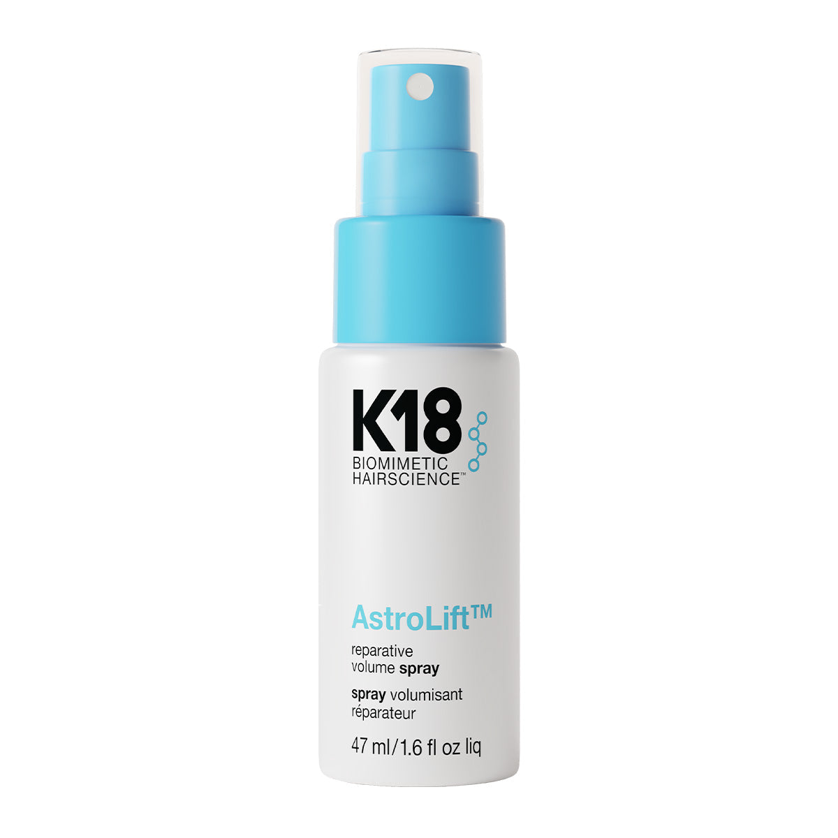 K18 AstroLift Reparative Volume Spray — 47 ml spray bottle, white background