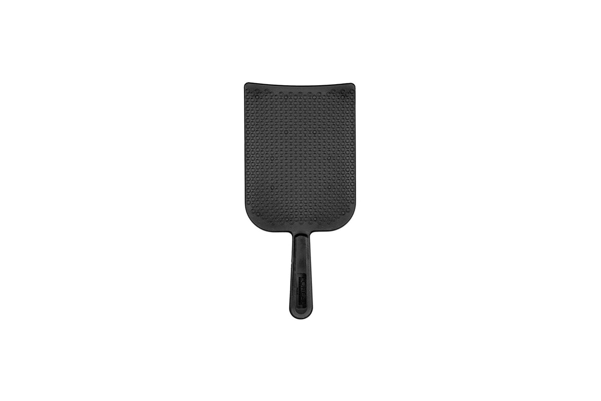 L'Oréal Professionnel Balayage Board with Handle — black textured paddle board with moulded handle, front view on plain white background