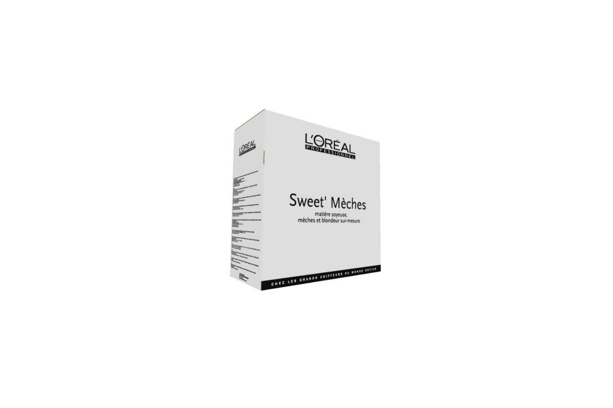 L'Oréal Professionnel Sweet' Mèches — white 50 m highlighting paper dispenser box, three-quarter view on plain white background