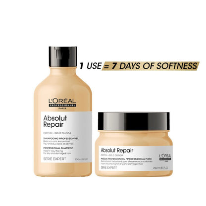 L’Oréal Professionnel Absolut Repair Shampoo & Mask Duo – Intensive Repair System for Damaged Hair | L’Oréal Professionnel | ProHair.ca