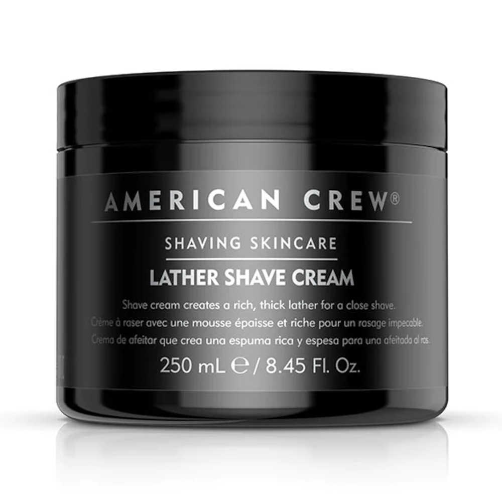 American Crew Lather Shave Cream — 250 ml jar, front view, plain white background