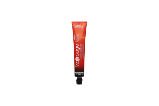 L'Oréal Professionnel Majirouge Carmilane Permanent Red Colour Crème — 50 ml tube, front label, plain white background