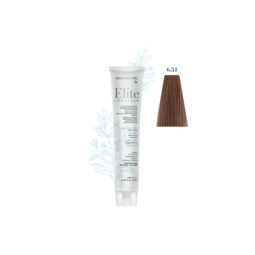 Medavita Choice Color Elite – 6.31 Ash Golden Dark Blond