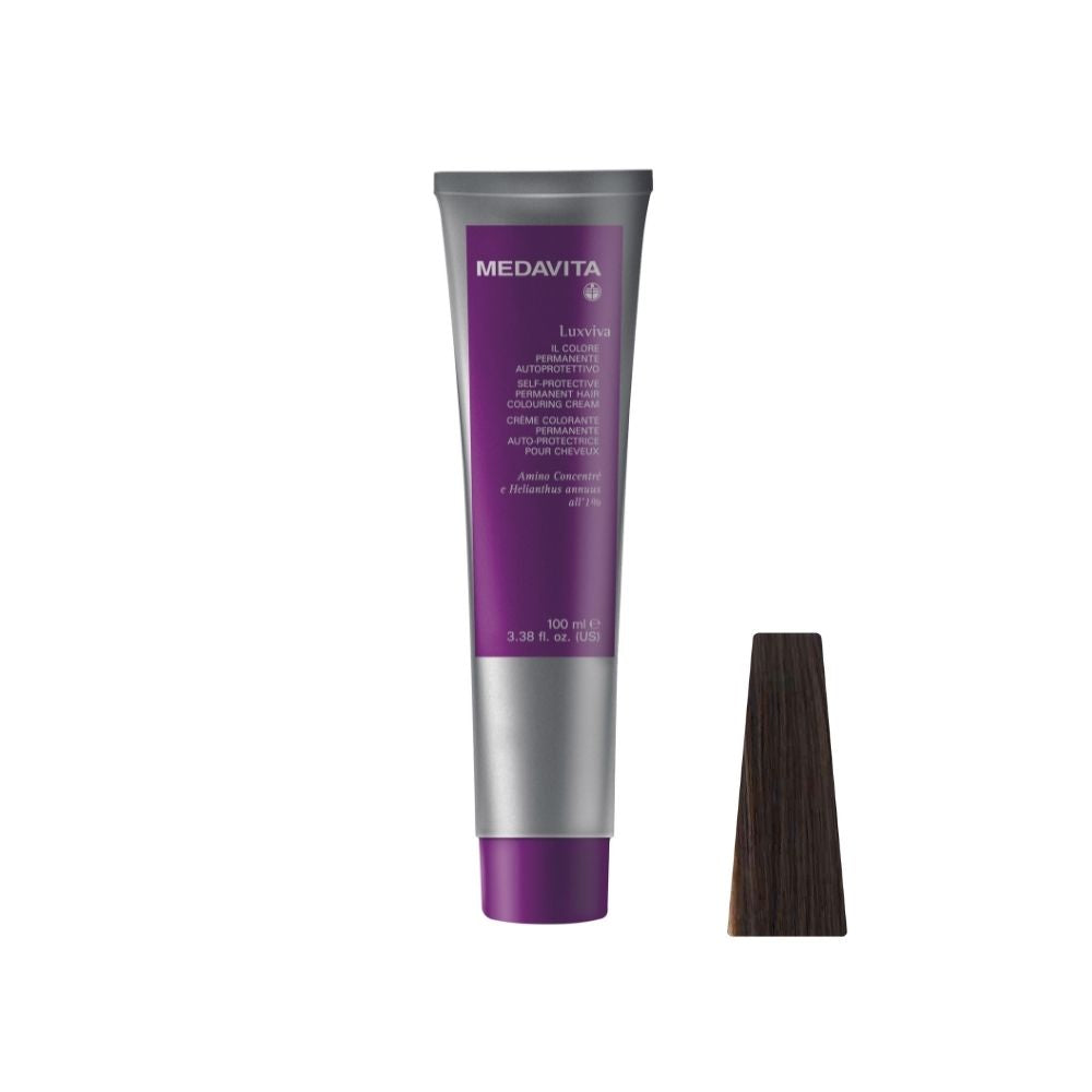 Medavita Luxviva Permanent Hair Colour – 4COOL Cool Brown