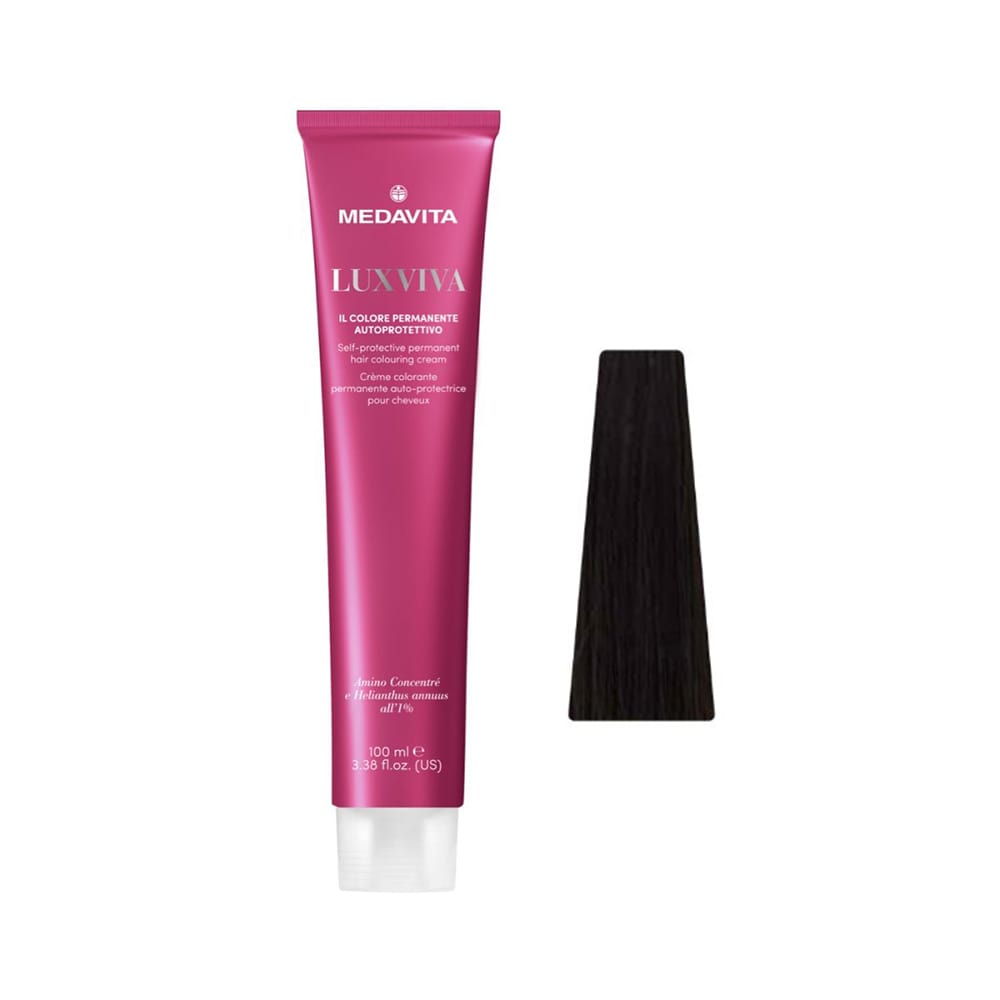 Medavita Luxviva Permanent Hair Colour – 4.1 Ash Brown