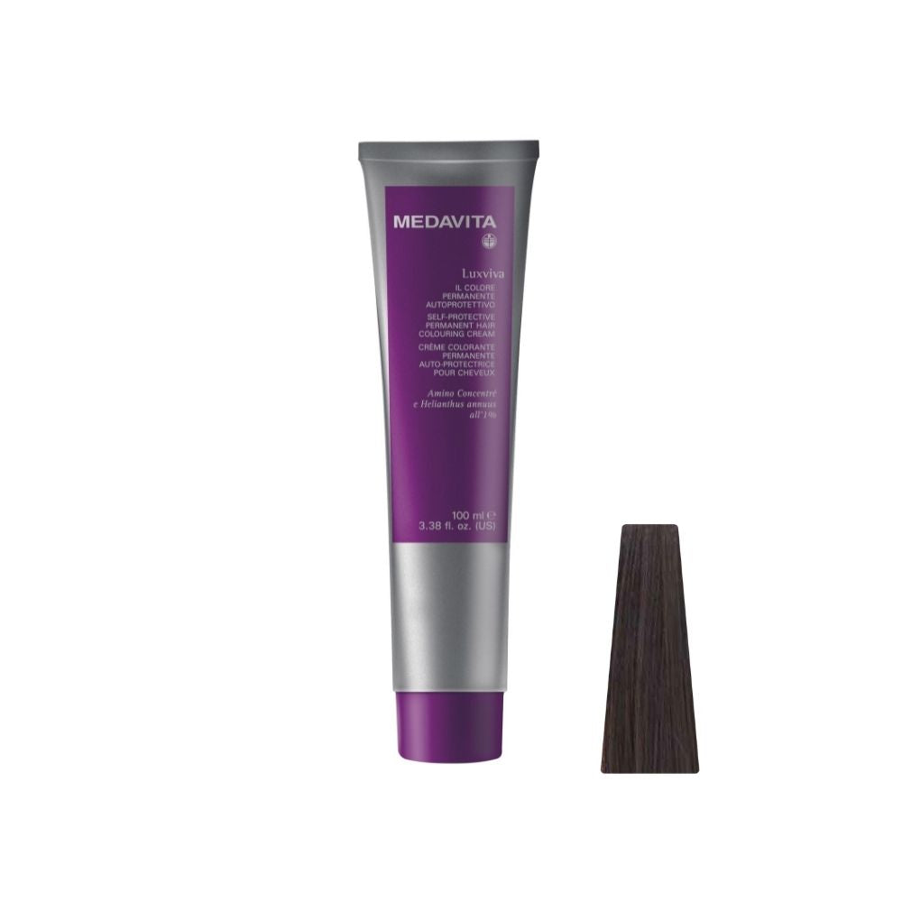 Medavita Luxviva Permanent Hair Colour – 4.13 Golden Ash Brown