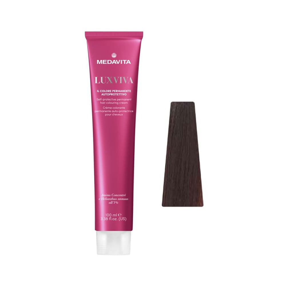 Medavita Luxviva Permanent Hair Colour – 5.42 Light Irise Copper Brown