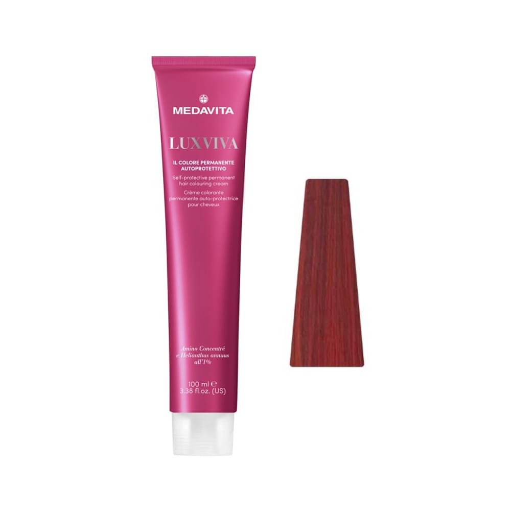 Medavita Luxviva Permanent Hair Colour – 7.64 Copper Red Blonde