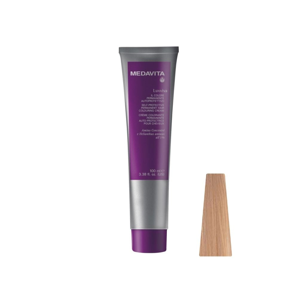 Medavita Luxviva Permanent Hair Colour – 10.3 Golden Platinum Very Light Blond