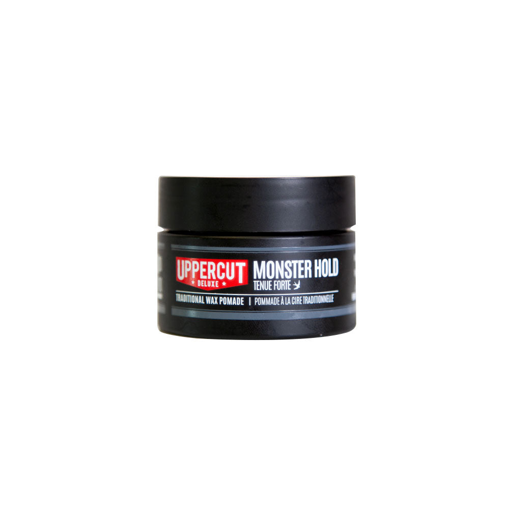 Uppercut Deluxe Monster Hold Pomade — 30 g midi travel tin, front, plain white background