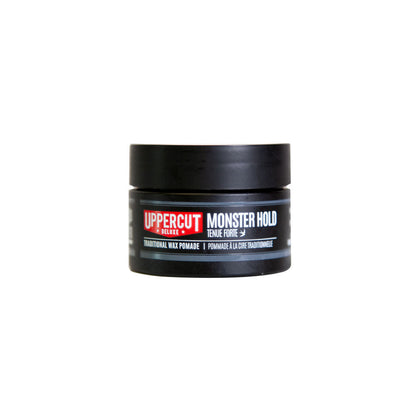 Uppercut Deluxe Monster Hold Pomade — 30 g midi travel tin, front, plain white background