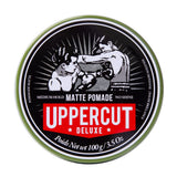 Uppercut Deluxe Matte Pomade — 100 g tin, front lid label, plain white background