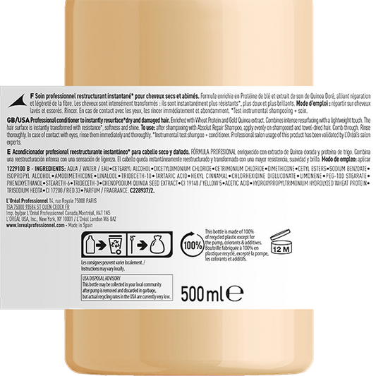 L’Oréal Professionnel Absolut Repair Conditioner – Lightweight Restorative Care for Damaged Hair