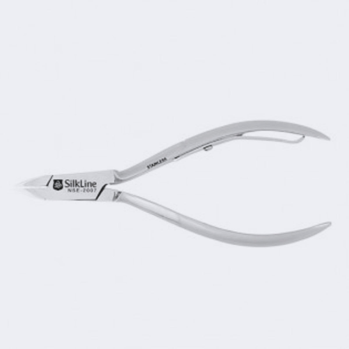 Silkline Professional Heavy Duty Toenail Nipper – Stainless Steel with Lockable Easy-Grip Handles – NSE2007NC / Pince à ongles d'orteils robuste Silkline - 5 po ongle incarne, joint carré, simple ressort - NSE2007NC
